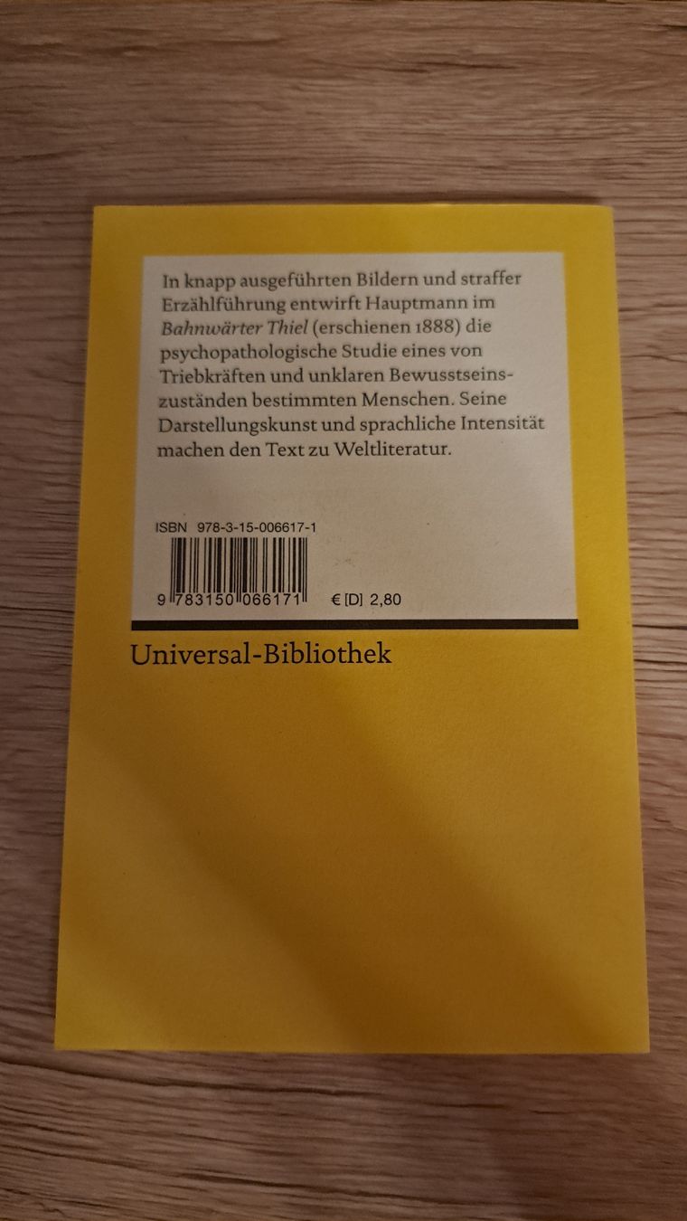 Libri: Bahnwärter Thiel, Gerhart Hauptmann – Usato da Schaffhausen venduto da xJuliax 1