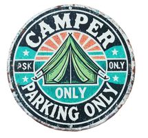 CAMPER PARKING ONLY  - Blechschild  (neu/OVP)