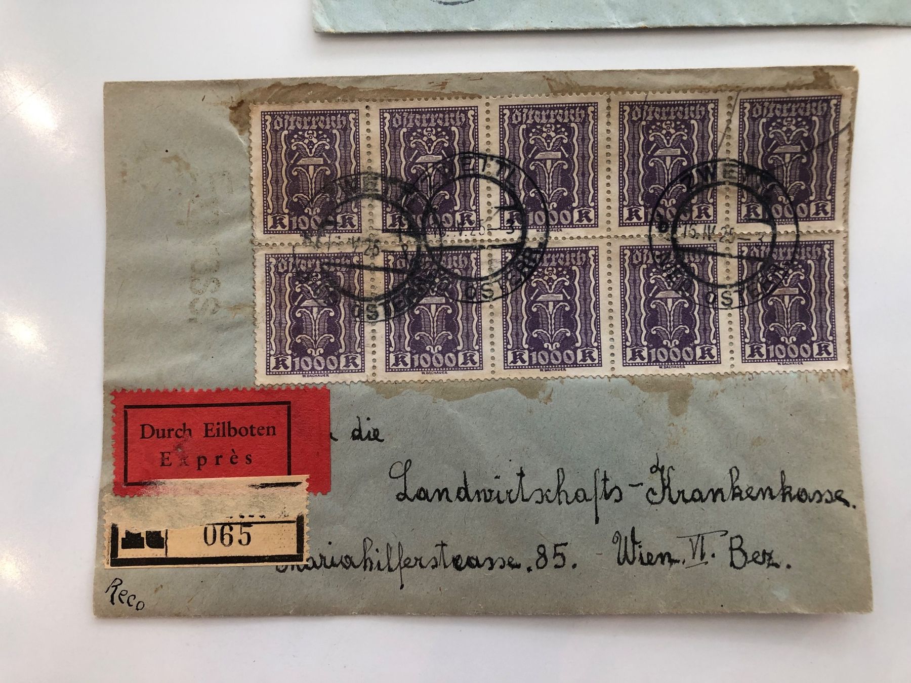 Alle Briefmarken: 6 Inflations-Briefe AUSTRIA 1925 – Gebraucht aus Lufingen von Rac0 3