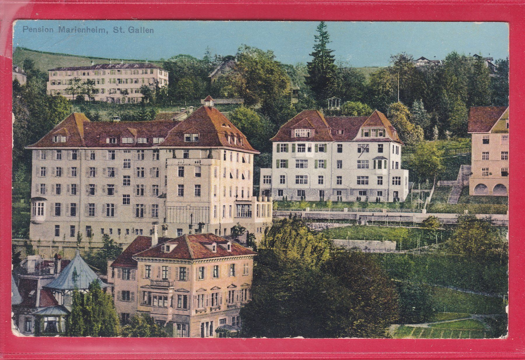 Ansichtskarten: ST.GALLEN, PENSION MARIENHEIM, 1.2.1933 – Gebraucht aus Oberrieden von Gebirgsstelze