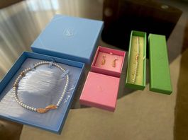 Swarovski "Nice" Schmuckset Roségold & Perlen