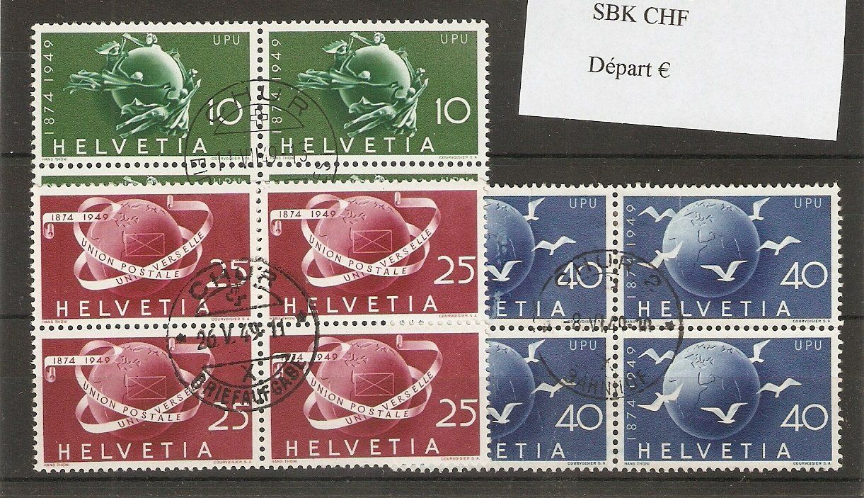 Alle Briefmarken: 294/96 B/4 – Gebraucht aus Lausanne von Whorvath