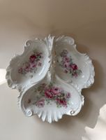 Antik Porcelain Serving Dish Rose Pattern 3 Sections Used