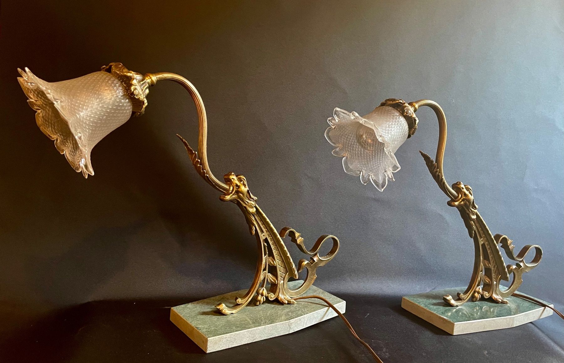 Lampade: Paire de lampe baroque, année 1930 – Usato da Prez vers Siviriez venduto da Mistinguette
