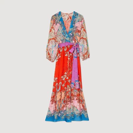 Sandro floral dress 34 xs NEW