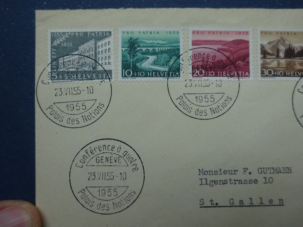 1955 Pro Patria Satzbrief Mit Sonderstempel | Kaufen Auf Ricardo