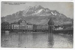 Luzern - Hotel du Lach und Pilatus um 1915