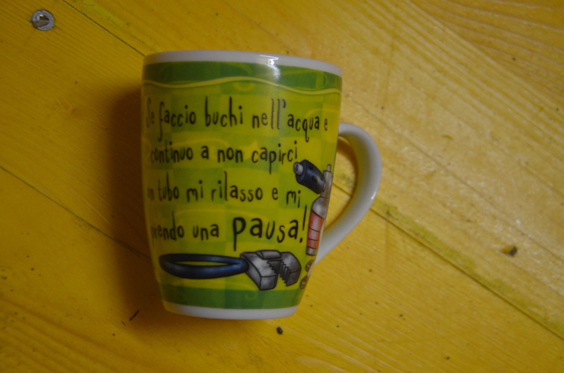 Tazze: TAZZA SCRITTA ITALIANO – Nuovo (secondo la descrizione) da Chiasso venduto da Dolly015