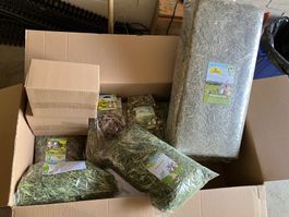 Kaninchen Futter Heu Stroh Tiere
