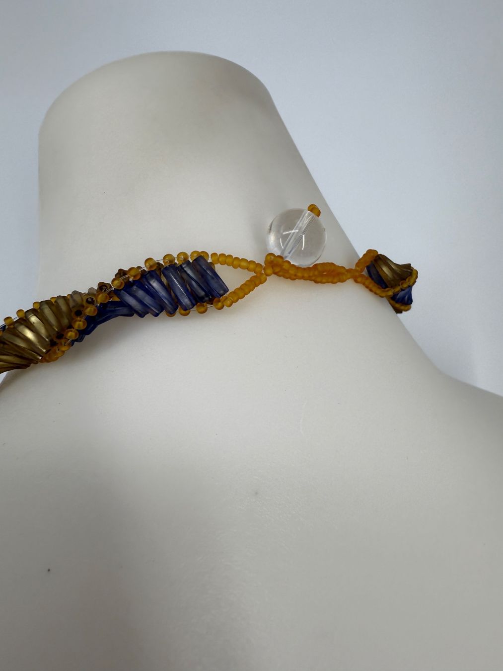 Catenine: Glasperlen Halskette, Handmade, neuwertig, Spiraldesign – Nuovo (secondo la descrizione) da Auenstein venduto da moin. 1