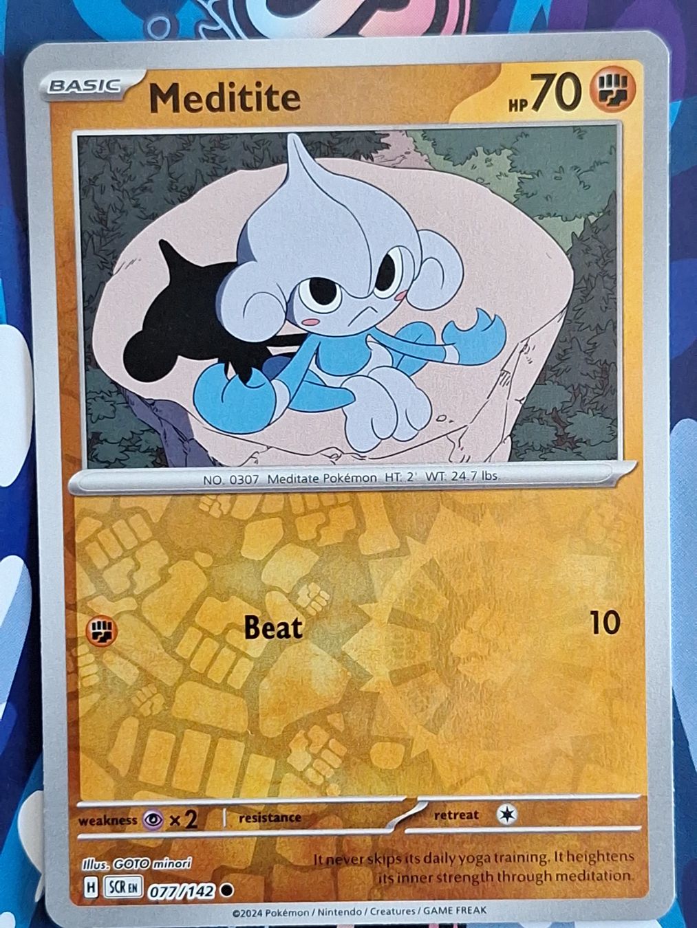 Pokémon Carte collezionabili: Meditite - Reverse Holo Pokemon Stellar Crown - #7.3 – Usato da Altstätten SG venduto da GGsGameshop