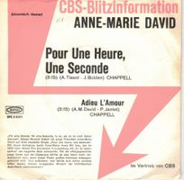 Single7  Anne Marie David -- Pour une heure