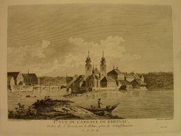 L'ABBAYE DE RHEINAU KUPFERTSTICH 1780/88
