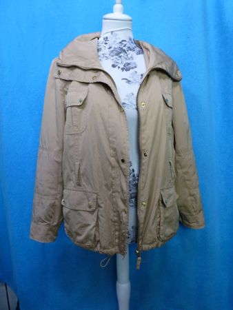 WINDJACKE GOLD MIT GÜRTEL GR M RV ZIPPER NEUWERTIG