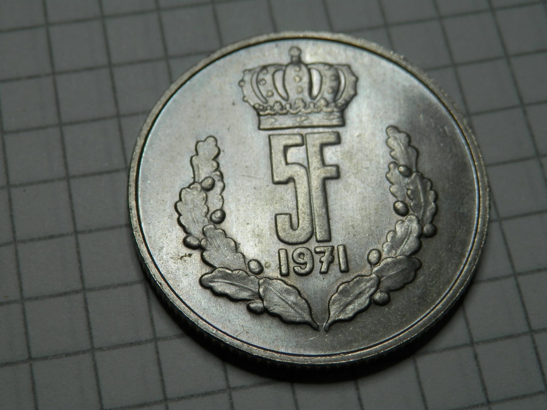 Tutti le monete: Luxemburg  5 Franken, 1971 – Usato da Weiach venduto da weiach81 1