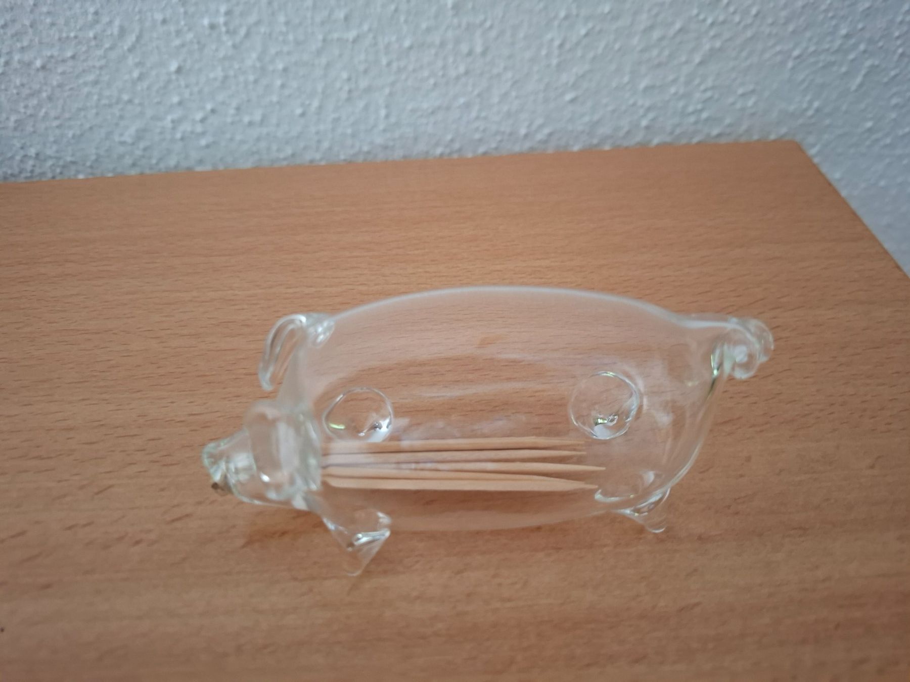 Statuette: Zahnstocherhalter Schwein aus Glas – Nuovo (secondo la descrizione) da Dietikon venduto da oldi53 2