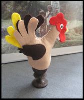 Eierwärmer - Hahn  aus Filz -- Handarbeit
