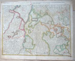 Rheinkarte von Schaffhausen - Strassburg