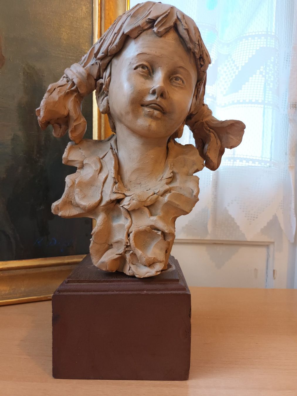 Sculptures & Statues: Paoletti Signierte Tonbüste Mädchenkopf 35 cm – D'occasion à zurich par ARTMYART