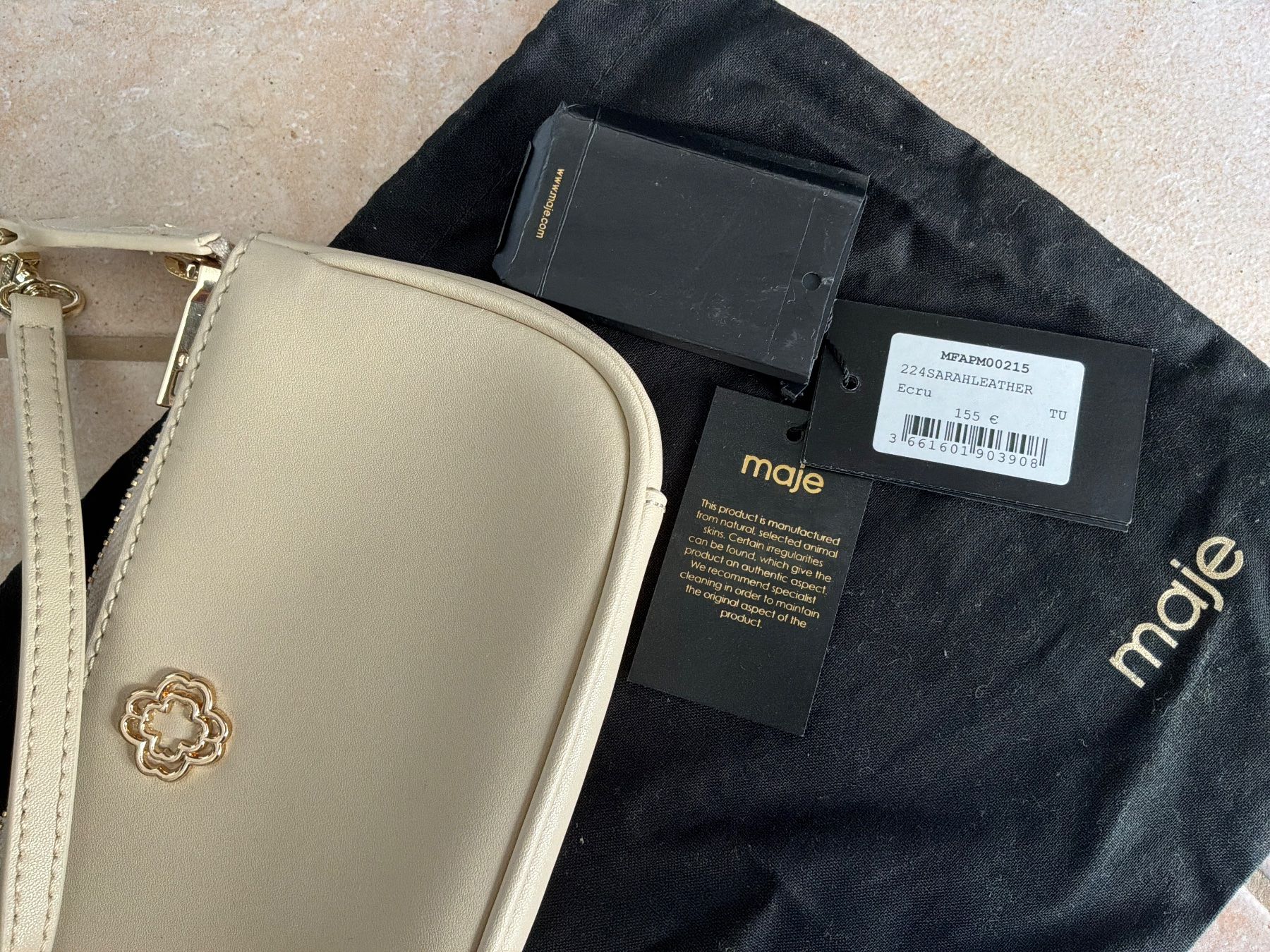 Maje Taschen für Damen: MAJE Hand Pouch in Beige – Neu (gemäss Beschreibung) aus Glattfelden von Danshari 3