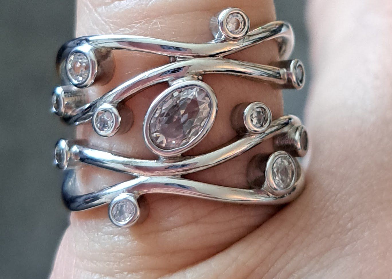 Anelli: Ring breit mit Zirkonia Gr.58 – Nuovo (secondo la descrizione) da Wittenbach venduto da lorepar