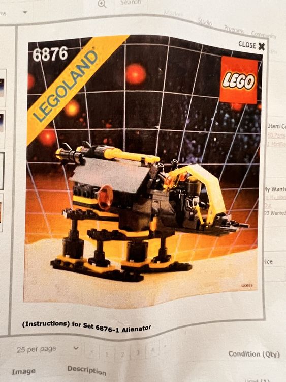 Lego 6876 Legoland Alienator von 1988 ca. 2/3 der Teile | Kaufen auf ...