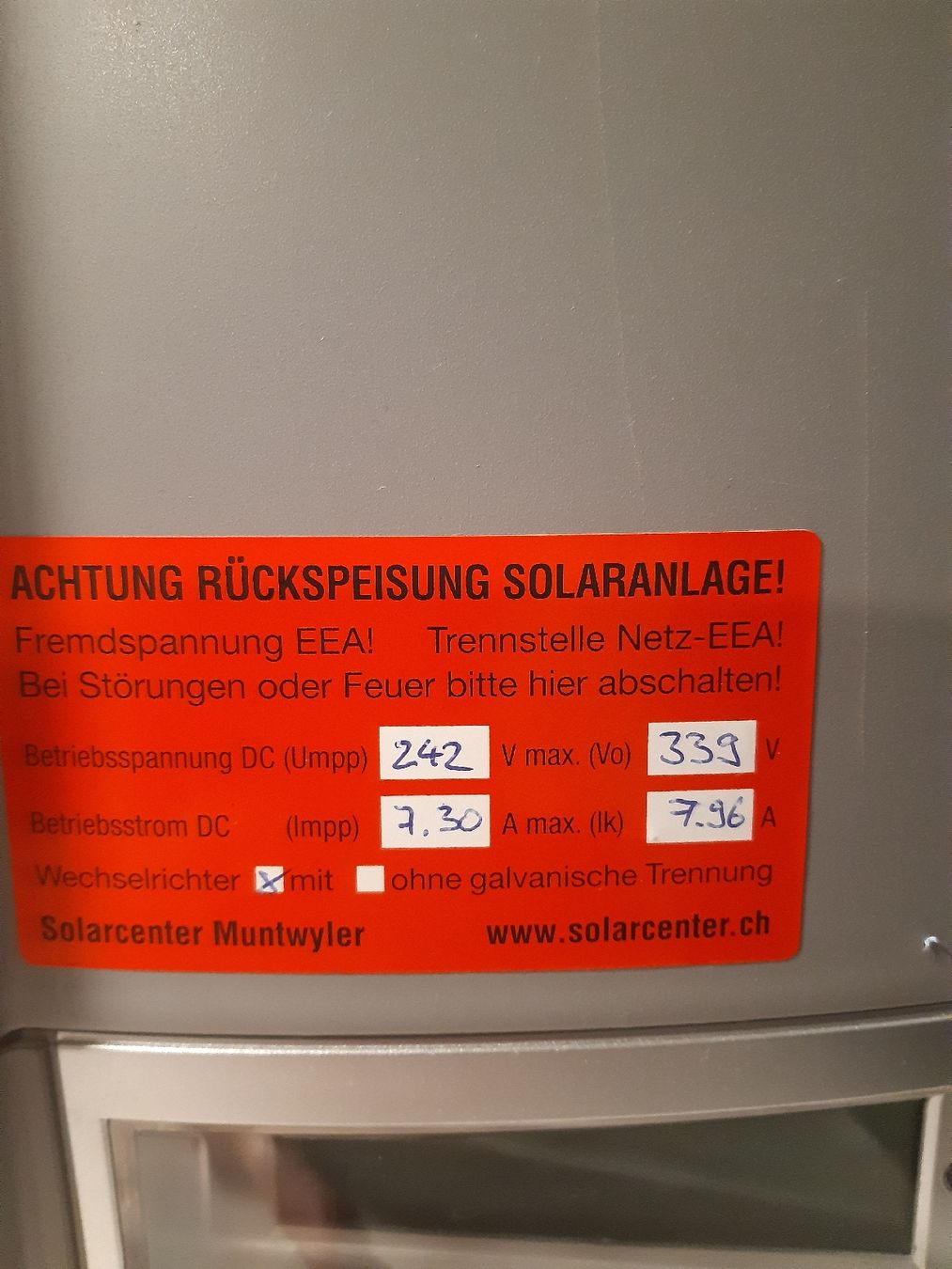 Fronius Inverter: Solarwechselrichter mit Freischaltebox – Usato da Spiegel b. Bern venduto da hopplas 2