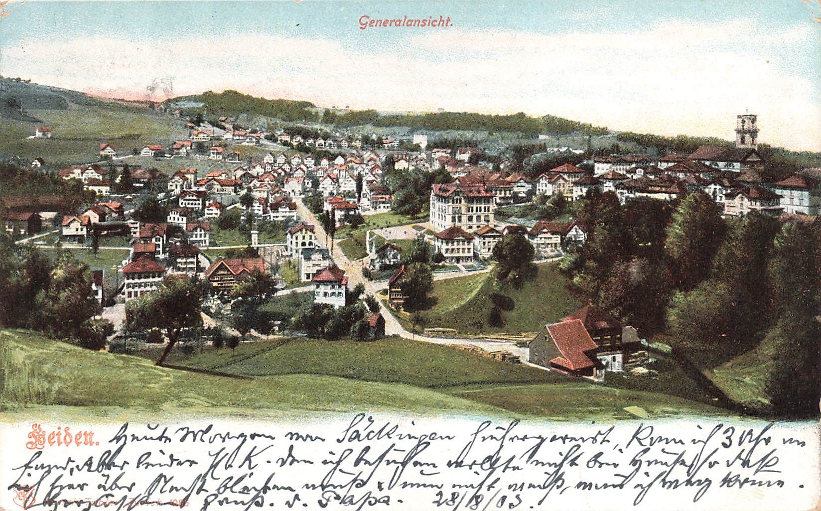 Cartoline postali: Heiden (AR) Generalansicht – Usato da Biasca venduto da Blenio71