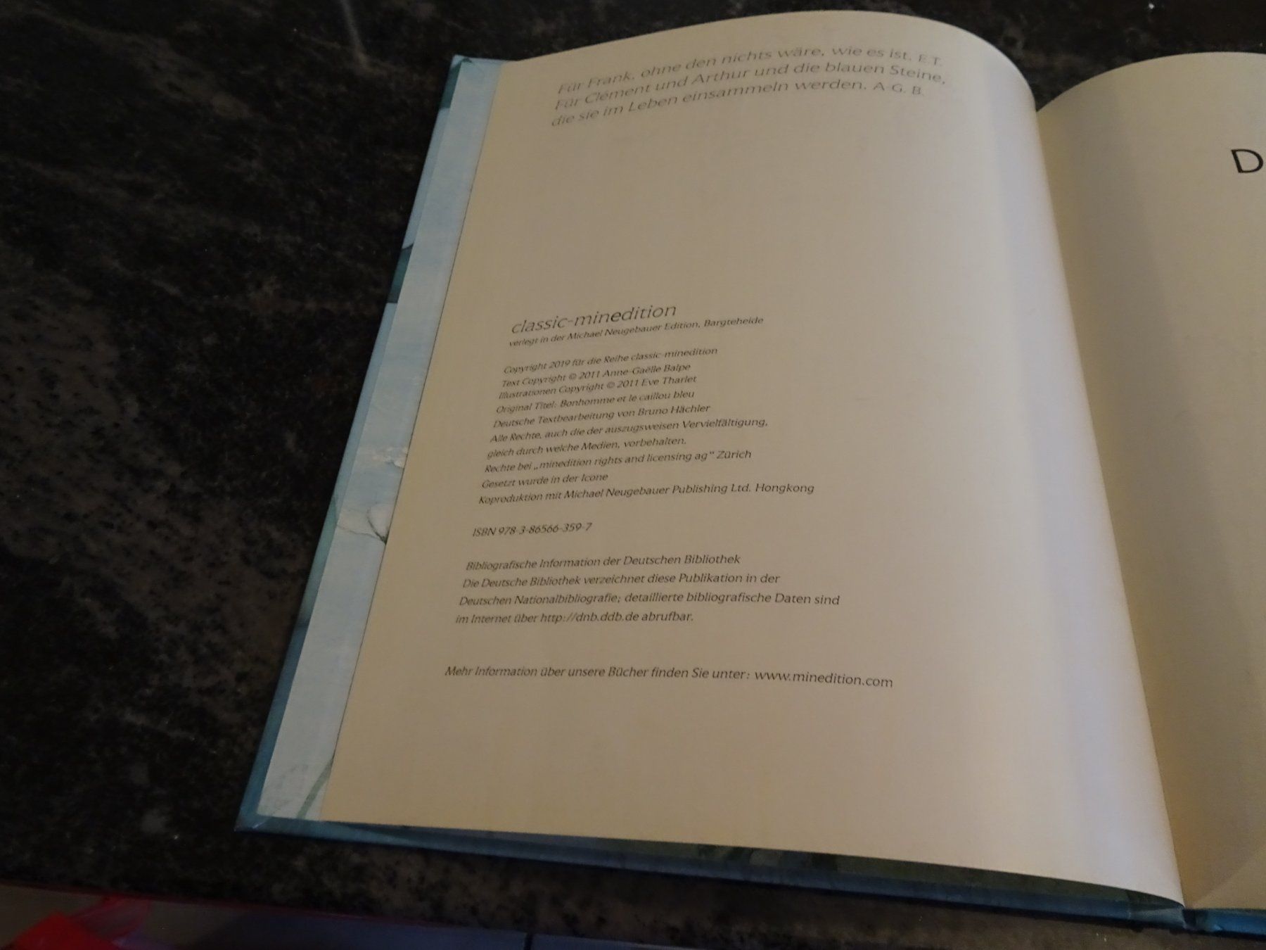 Bücher: Bilderbuch Der Blaue Stein Schöne Bilder / – Gebraucht aus Zürich von Roulet 1