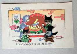 🟡antike Postkarte um 1910 mit 2 Katzen