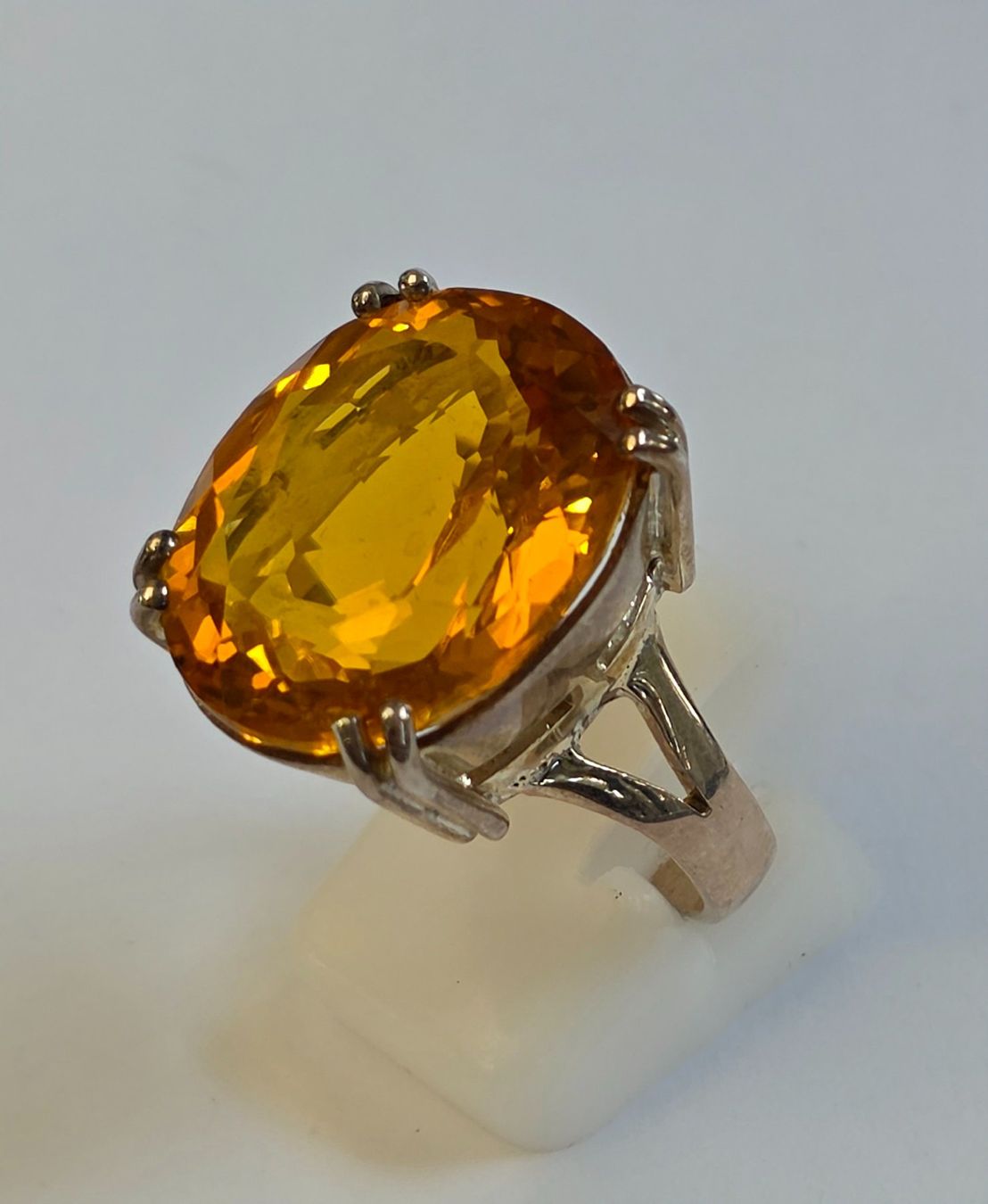 Ringe: Ring mit grossem gelbem Citrin Silber 925 – Neu (gemäss Beschreibung) aus Zürich von ben_mn5h 7