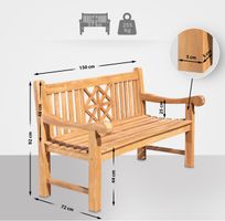 + Teakbank Florida Sitzbank Holzbank Gartenbank 150