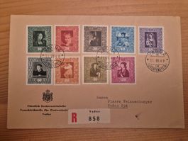 FL-R-Beleg aus 1949 Zustand gemäss Bilder