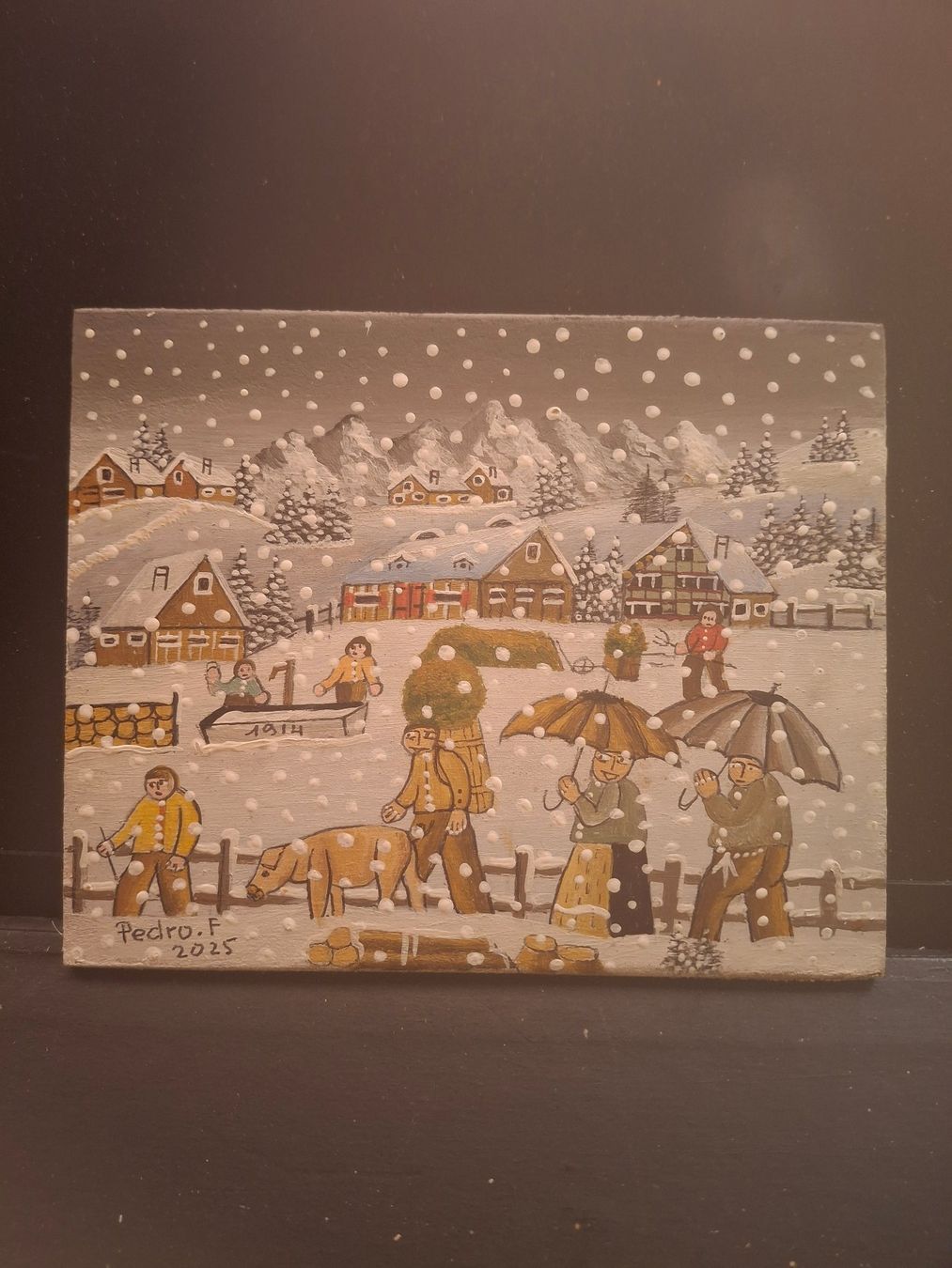 Gemälde: Wunderschöne Winter Mini Bild **92 – Gebraucht aus Zürich von Soragno50