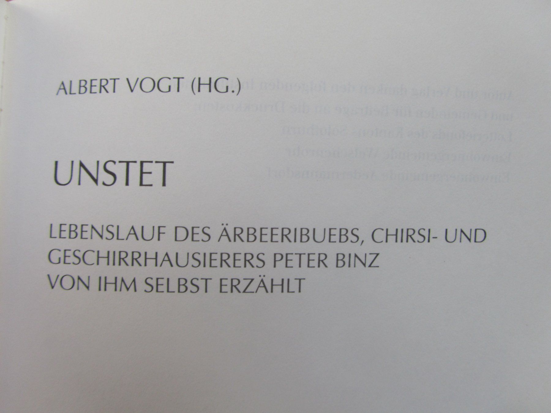 Livres: UNSTET – D'occasion à Seengen par mikelele 3