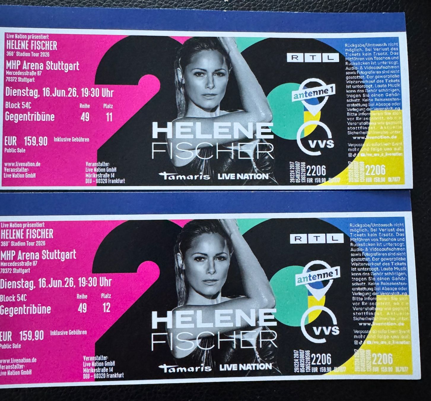 Biglietti: 2 Helene Fischer Konzert-Tickets Stuttgart – Nuovo (secondo la descrizione) da Celerina venduto da Nivotrade