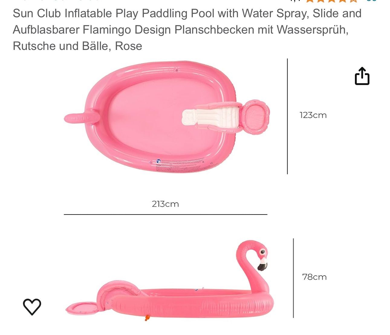 Schwimmbad: Neuer Kinderpool Flamingo mit Rutsche – Neu und originalverpackt aus Necker von liq24 1