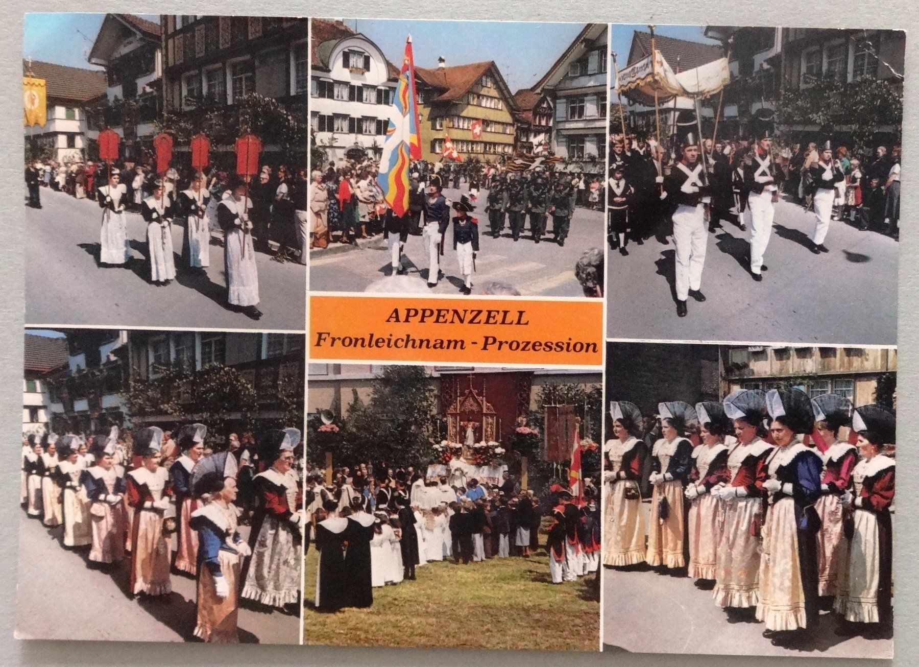 Ansichtskarten: Appenzell, Fronleichnam-Prozession – Gebraucht aus Fétigny von Billy2miny