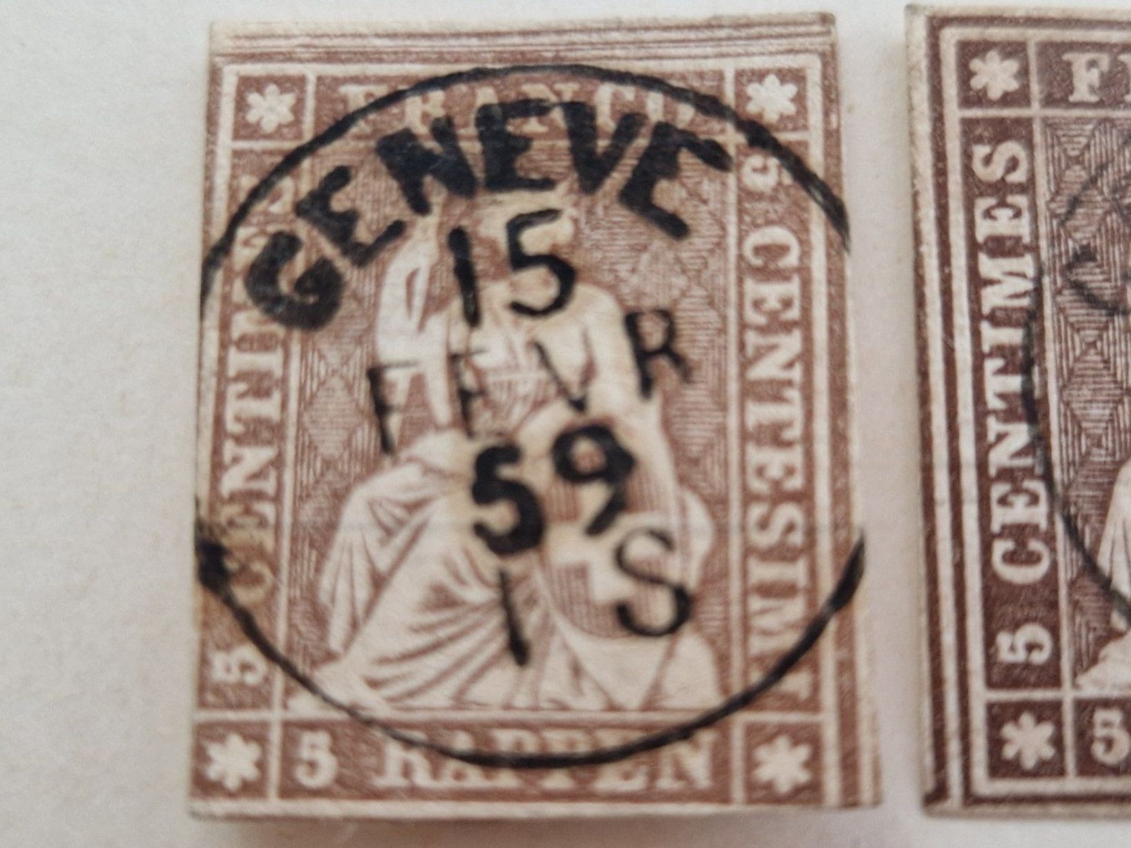 Alle Briefmarken: Strubel 22D, ab 1.- – Gebraucht aus Burgdorf von Glossy01 1