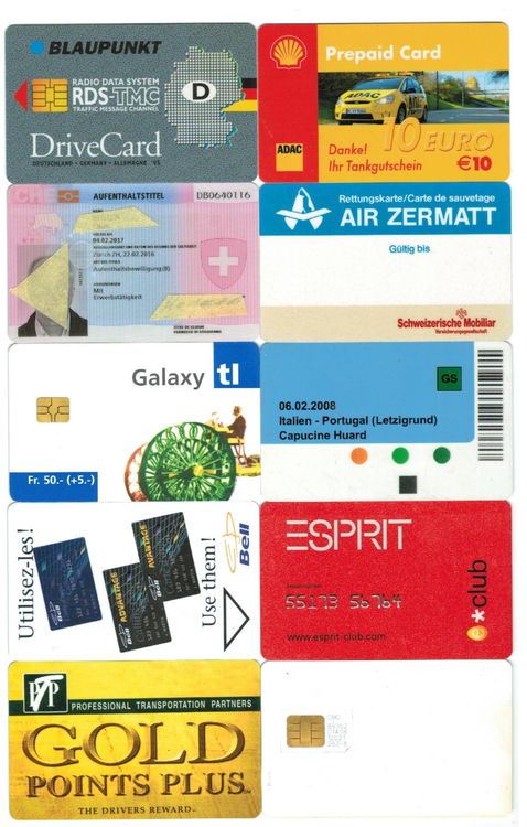 10 karten für verschiedene Zwecke zum Sammeln (Gebraucht) in Zürich für ...
