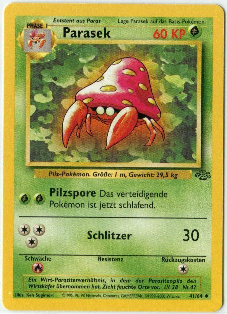 Pokémon Carte collezionabili: Parasek Dschungel 41/64 Deutsch – Nuovo (secondo la descrizione) da Dornach venduto da Deco89