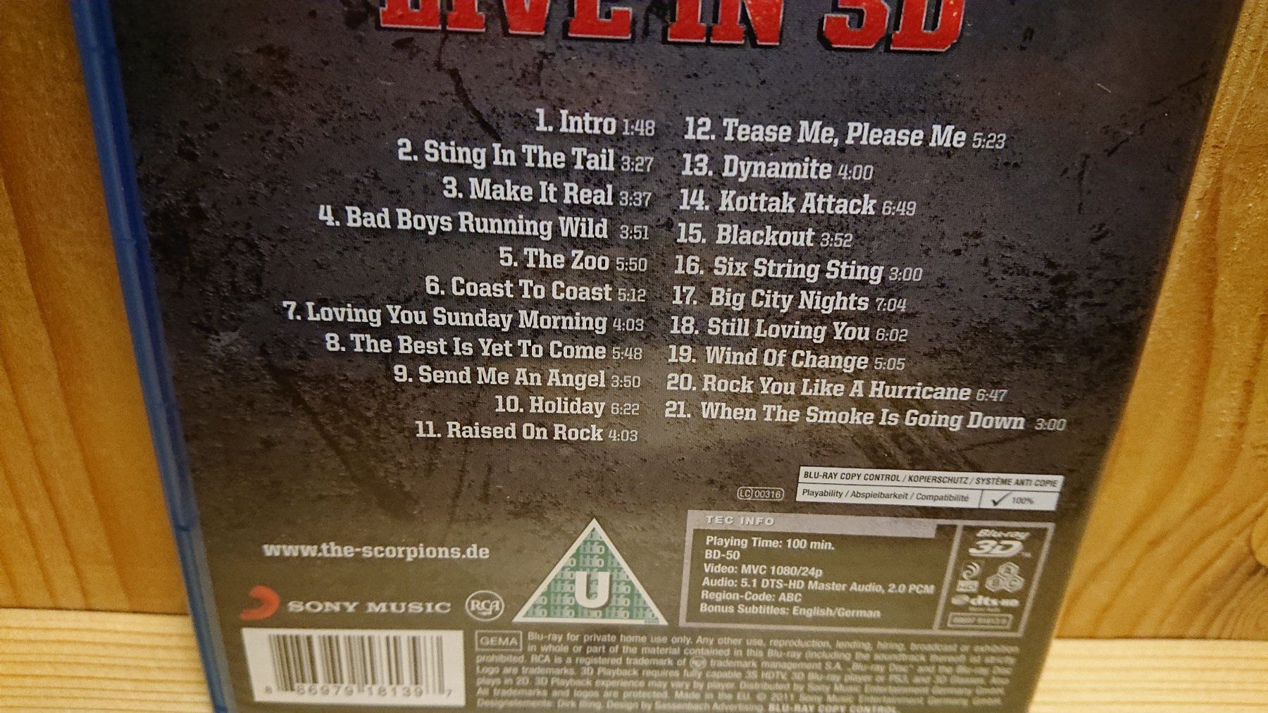 Tutti i DVDs: SCORPIONS Live in 3D Blu-Ray – Usato da Wilderswil venduto da Exebub 2