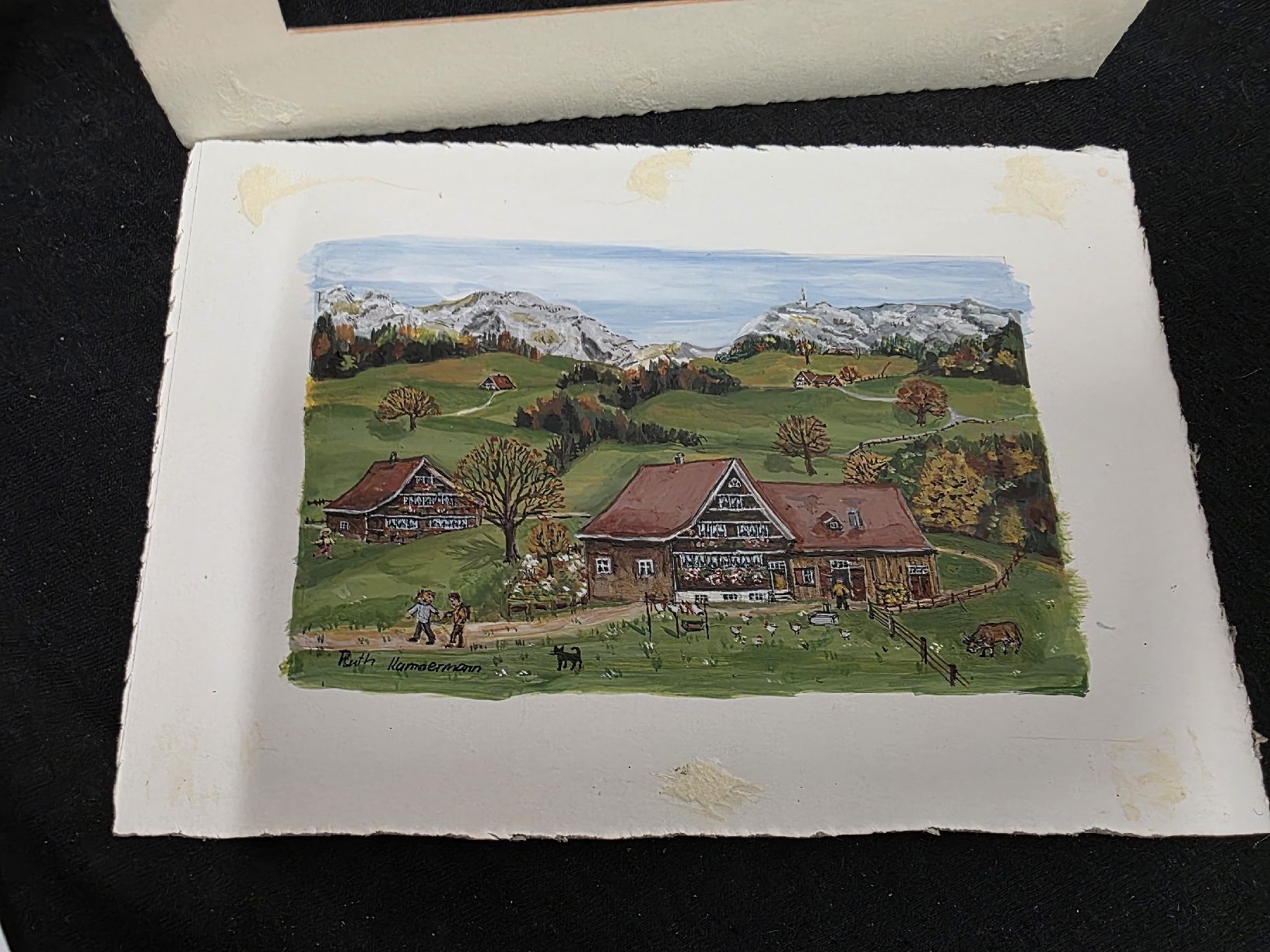 Dipinti: Original Gemälde, Ruth Hammermann, Säntis Appenzel Bild – Usato da Wolfertswil venduto da Antiko 6