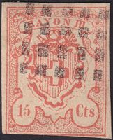 Nr.19 (15 Cts, Rayon III) interessante Spiro-Fälschung !