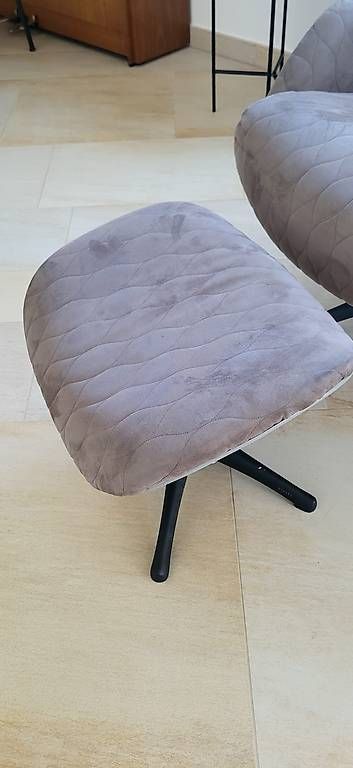 Fauteuils: Relaxsessel mit Hocker  grau, Stoff – D'occasion à Zeiningen par ermeglio 3