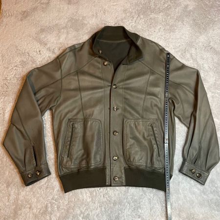 Bruno’s Zürich Nappaleder Bomberjacke Oliv Gr. 46