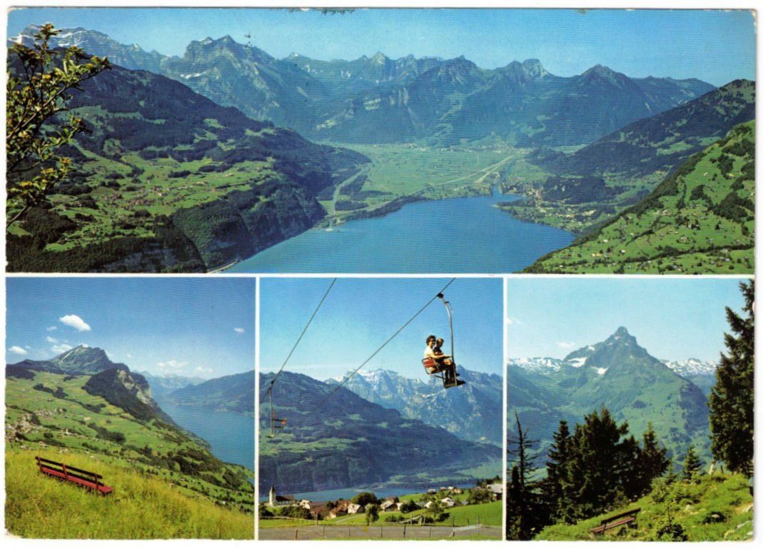 Ansichtskarten: Amden - 4 Bild AK – Gebraucht aus Binningen von Mountainrider