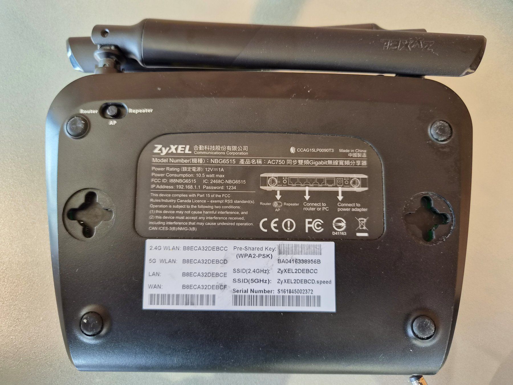 Zyxel Modem & Router: Zyxel NBG6515 AC750 & Swisscom Internet-Box 2 – Usato da Lugano venduto da adam1923 3