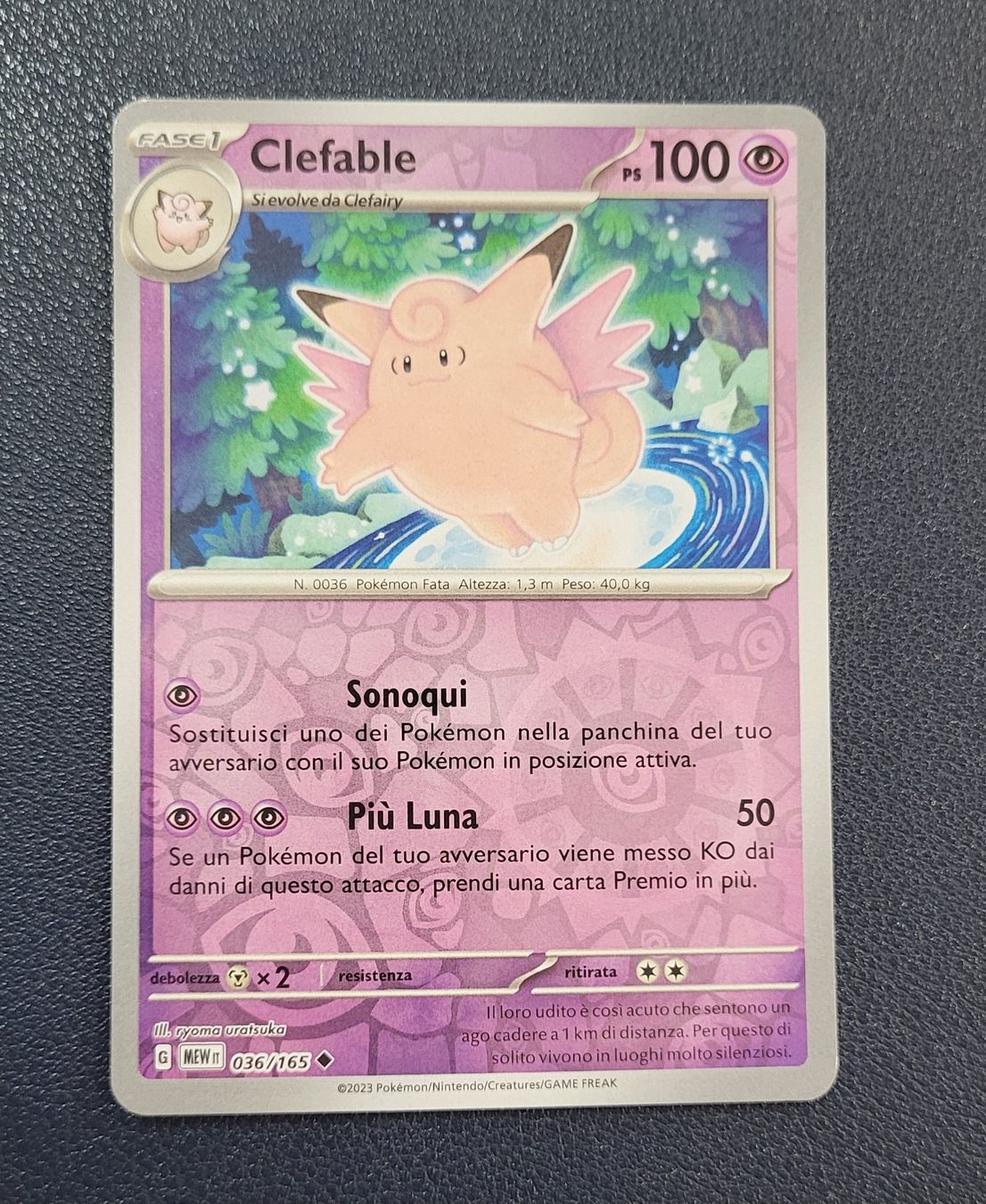 Pokémon Sammelbilder & Trading cards: Pokemon 151 Clefable Reverse Holo 036/165 ITA – Gebraucht aus Lugano von pan_5zpg