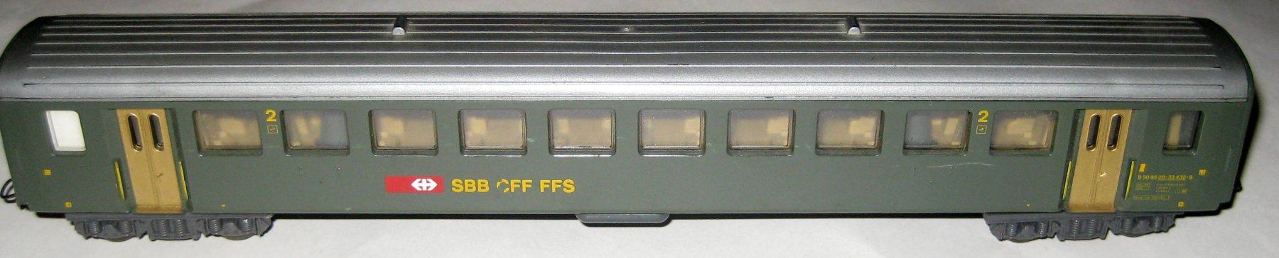 Roco Modellini di ferrovie: Roco 4241S Einheits-Bahnpostwagen,SBB, DC,ohne OVP – Usato da Yverdon les Bains venduto da f751m